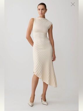 Meshki knit pleated dress